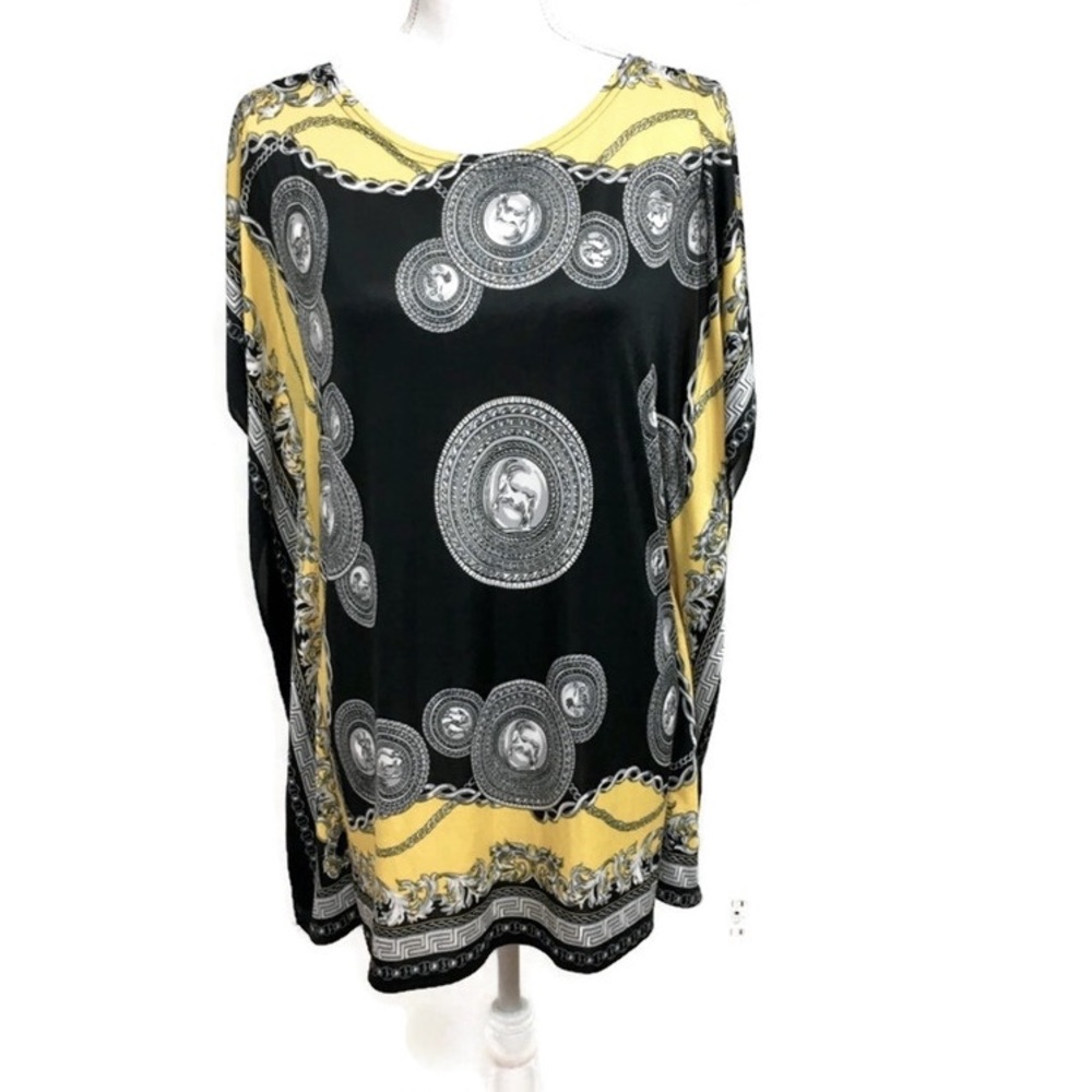 5 for $25. CLEO Yellow & Black Blouse Size S/M